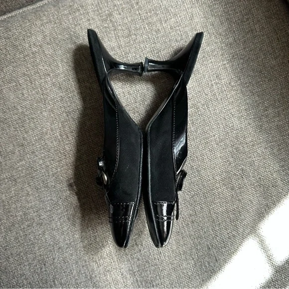 Vintage black Chanel bow mules - mail.srd.edu.jo
